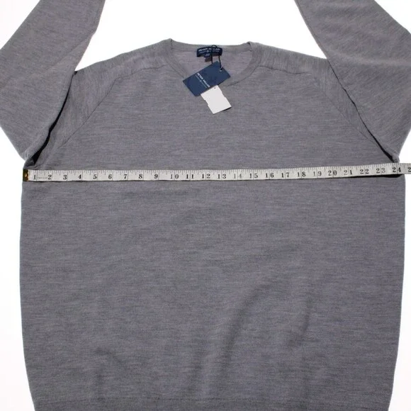 Peter Millar NWT Pullover Crew Neck Sweater Size XXL in Gray Wool Blend